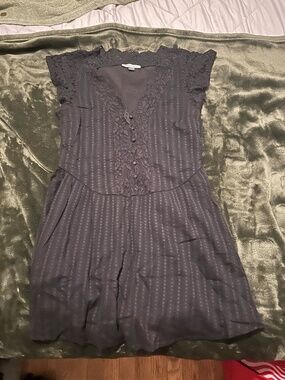 American Eagle XS Black Lace V-Neck Dress